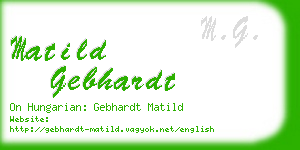 matild gebhardt business card